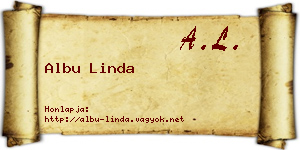 Albu Linda névjegykártya